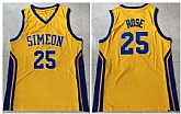 Simeon 25 Derrick Rose Yellow High School Mesh Basketball Jersey,baseball caps,new era cap wholesale,wholesale hats